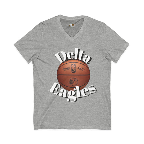 Delta Eagles Basketball V-Neck Tee
