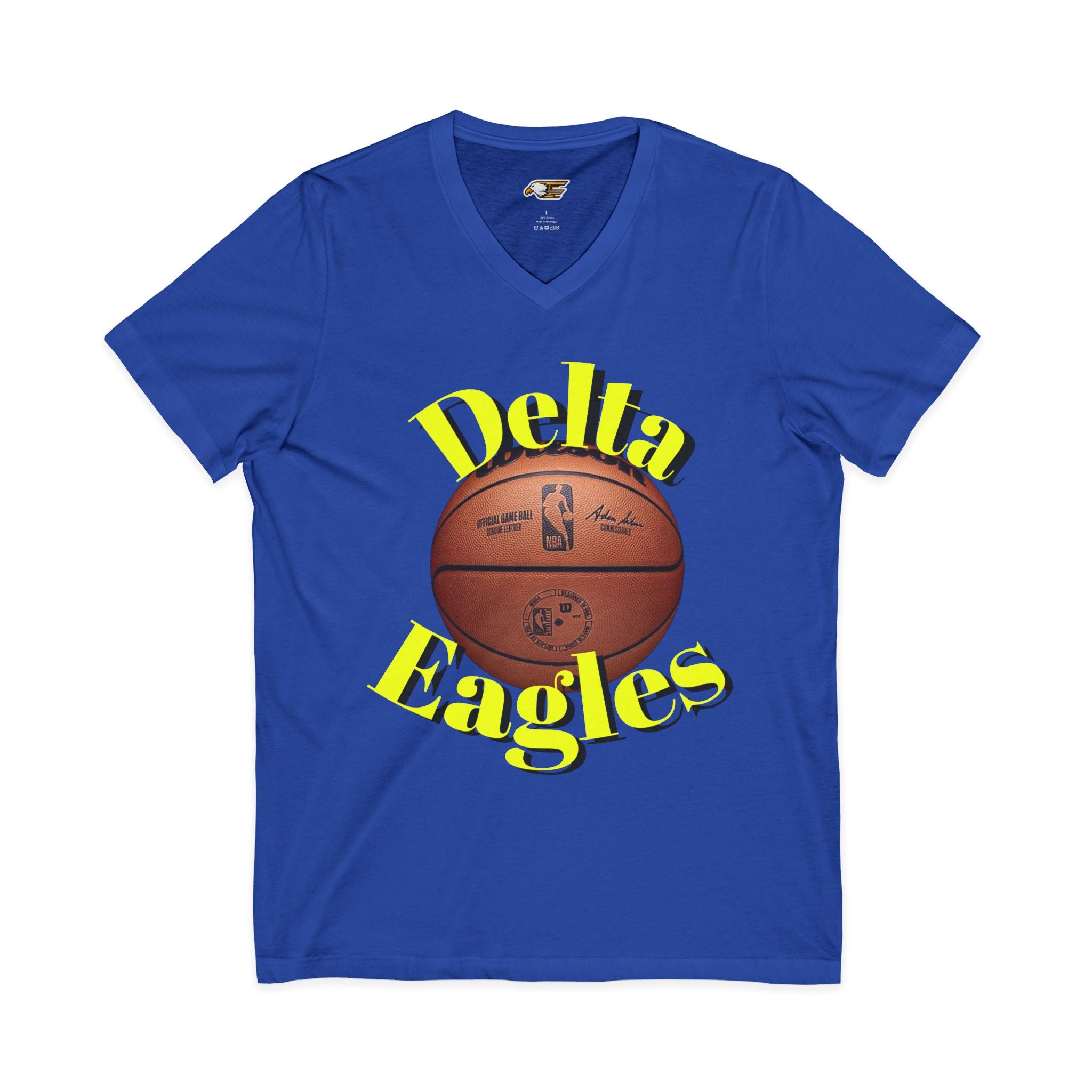 Delta Eagles Basketball V-Neck Tee