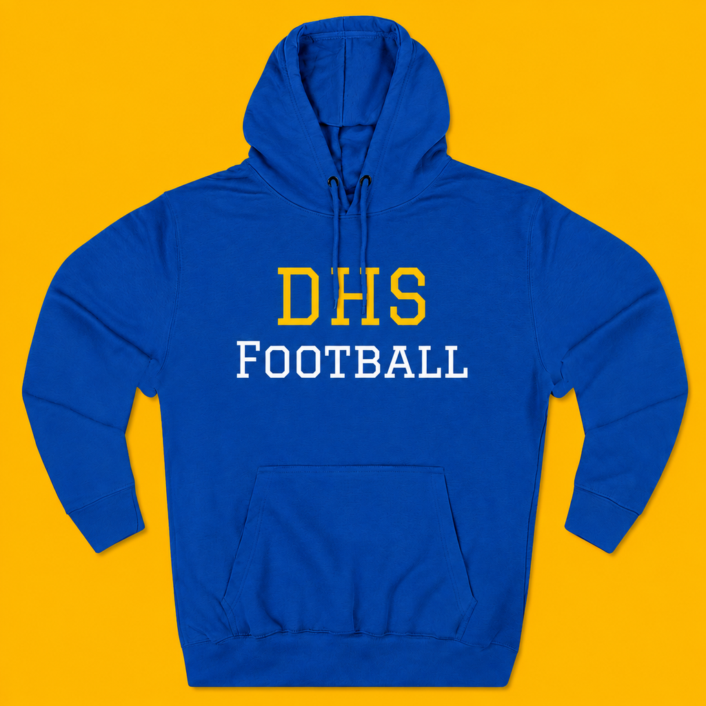 DHS Football Personalized Player Hoodie – Custom Last Name & Number